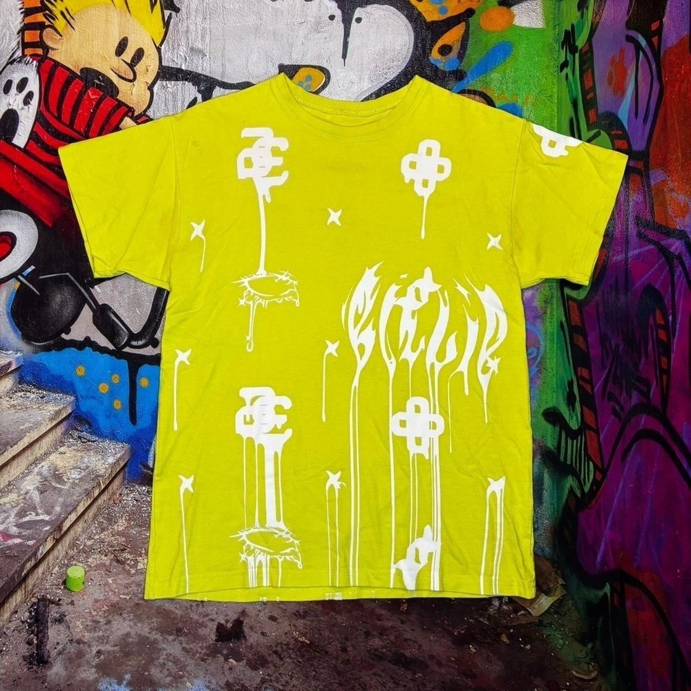 Official Billie Eilish Blohsh neon yellow graphic tee